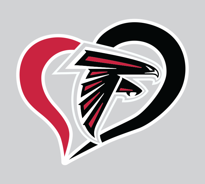 Atlanta Falcons Heart Logo vinyl decal